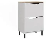 Vicco Schuhkipper, Wei&szlig;, Eiche Artisan, Holzwerkstoff, Rechteckig, 60x91.6x38...