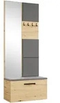 Masseno Garderobenschrank, Eiche Artisan, Holzwerkstoff, 2 F&auml;cher, 80.6x204x40...