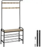 tectake Garderobenst&auml;nder, Natur, Textil, 36x184x85.5 cm, Garderobe, Garderoben-Set