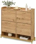 Stilvora Schuhschrank, Natur, Metall, Rechteckig,Rechteckig, eckig, 105x100x24...