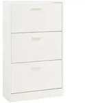 [en.casa] Schuhschrank, Wei&szlig;, Holzwerkstoff, 60x103x24 cm, Garderobe,