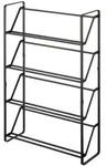 Yamazaki Schuhregal, Schwarz, Metall, 4 F&auml;cher, 17.5x80x53 cm, Garderobe,