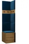 Mirjan24 Garderoben-Set, Eiche Artisan, Blau, Kunststoff, 42x186x46 cm,...