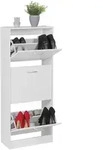 Kadima Design Schuhschrank, Wei&szlig;, Holz, Rechteckig, 50x125x24 cm, Garderobe,