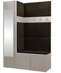 Mirjan24 Garderoben-Set, Kaschmir, Braun, Kunststoff, 124x186x46 cm, Garderobe,
