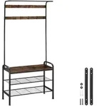 tectake Garderobenst&auml;nder, Rost, Textil, 36x184x85.5 cm, Garderobe, Garderoben-Set &