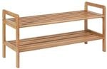 Begryf Schuhregal, Hellbraun, Braun, Holz, Echtholz,Bambus, Rechteckig, 70x40x26 cm,
