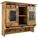 Massivmoebel24 Wandgarderobe, Natur, Holz, Echtholz,Mangoholz, 1 F&auml;cher, Rechteckig,