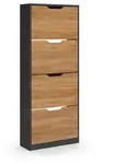 Vicco Schuhkipper, Anthrazit, Eiche, Holzwerkstoff, Rechteckig, 59x146x22 cm,