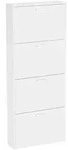 Mid.you Schuhschrank Sulos, Wei&szlig;, Holzwerkstoff, 59x144x17 cm, stehend, Garderobe,