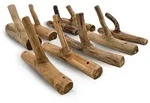 Design Delights Garderobenhaken, Natur, Holz, Echtholz,Recyclingholz, Vintage,