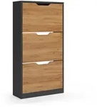 Vicco Schuhkipper, Anthrazit, Eiche, Holzwerkstoff, Rechteckig, 59x111.5x22 cm,