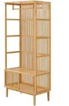 [en.casa] Garderobenst&auml;nder, Natur, Holz, Bambus, 80x185x45 cm, Garderobe,