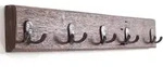 Design Delights Wandgarderobe, Natur, Holz, Echtholz,Mahagoni, Vintage, 60x8x5...
