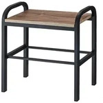 Yamazaki Schuhregal, Schwarz, Metall, Echtholz, 19x46x48 cm, Garderobe,
