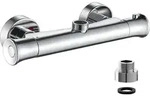 Duscharmatur, Silber, Metall, 15x10x30 cm, Badezimmer, Waschbecken & Armaturen,