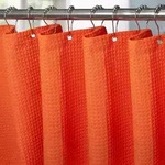 Duschvorhang, Orange, Textil, 182x198 cm, Badtextilien, Duschvorh&auml;nge