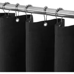 Duschvorhang, Schwarz, Textil, 92x182 cm, Badtextilien, Duschvorh&auml;nge