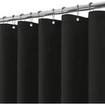 Duschvorhang, Schwarz, Textil, 152x214 cm, Badtextilien, Duschvorh&auml;nge
