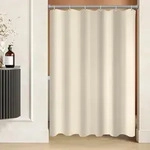 Duschvorhang, Beige, Textil, 90x90 cm, Badtextilien, Duschvorh&auml;nge