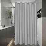 Duschvorhang, Grau, Textil, 150x200 cm, Badtextilien, Duschvorh&auml;nge