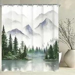 Duschvorhang, Mehrfarbig, Textil, 180x200 cm, Badtextilien, Duschvorh&auml;nge
