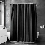 Duschvorhang, Schwarz, Textil, 240x200 cm, Badtextilien, Duschvorh&auml;nge