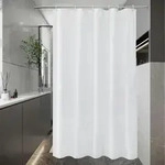Duschvorhang, Wei&szlig;, Textil, 100x200 cm, Badtextilien, Duschvorh&auml;nge