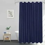 Duschvorhang, Dunkelblau, Textil, 180x220 cm, Badtextilien, Duschvorh&auml;nge