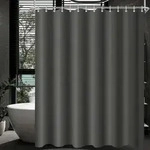Duschvorhang, Anthrazit, Textil, 180x220 cm, Badtextilien, Duschvorh&auml;nge