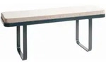 Sitzbank, Anthrazit, Kaschmir, Metall, Textil, 1-2-Sitzer, 115x48x36 cm,...