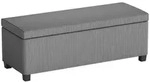 Homcom Truhenbank, Grau, Metall, 42x40x112 cm, Esszimmer, B&auml;nke, Sitzb&auml;nke