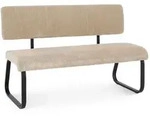 Idimex Esszimmerbank, Beige, Textil, Textil, Metall, Mode, 1-Sitzer, 135x88x58...