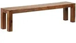 Kadima Design Sitzbank, Braun, Holz, Echtholz, Rechteckig, 180x45x35 cm, Esszimmer,