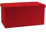 Mid.you Sitzbox, Rot, Kunststoff, 76x38x38 cm, Stauraum, Wohnzimmer, Hocker,