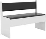 Mid.you Sitzbank, Wei&szlig;, 110x80x42 cm, erweiterbar, Truhe im Sitz, in verschiedenen