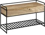 Mid.you Garderobenbank, Braun, Holz, Mangoholz, massiv, 1-Sitzer, 90x52x38 cm,...