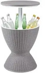 casa.pro K&uuml;hltisch, Hellbraun, Kunststoff, Metall, 30 L, rund, 48.5x58x48.5 cm,