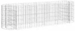 vidaXL Gabionen-Hochbeet, Silber, Metall, Oval, 190x50x50 cm, Gartenzubeh&ouml;r,