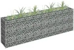 Deluke Gabionen, Silber, Metall, 180x60x30 cm, Gartenzubeh&ouml;r, Hochbeete