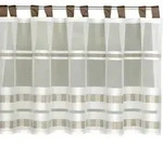Kurzgardine, Braun, Textil, Streifen, 140x50 cm, Oeko-Tex&reg; Standard 100,