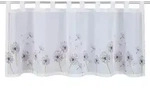 Kurzgardine, Gr&uuml;n, Wei&szlig;, Textil, Blume, 140x50 cm, Oeko-Tex&reg; Standard 100,