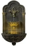 Teamson Home Wandbrunnen, Schwarz, Stein, Freiform, 24x81x46 cm, Gartenzubeh&ouml;r,