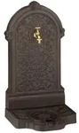 Relaxdays Standbrunnen, Dunkelbraun, Metall, 39x73x32 cm, Gartenzubeh&ouml;r, Gartendeko