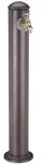Relaxdays Wasserzapfs&auml;ule, Braun, Metall, 17x91x17 cm, Gartenzubeh&ouml;r, Gartendeko