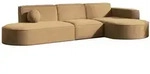 Fun M&ouml;bel Ecksofa, Braun, Holzwerkstoff, 296x78x165 cm, Loungem&ouml;bel,...