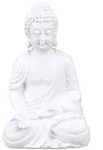 Relaxdays Statue, Wei&szlig;, Kunststoff, 19.5x30x12 cm, Dekoration, Skulpturen &