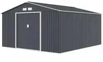 Hattoro Ger&auml;tehaus, Grau, Metall, 341x201x137 cm, Aufbewahrung & Schutzh&uuml;llen,