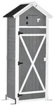Outsunny Gartenschrank, Dunkelgrau, Holz, 52.5x182x78 cm, Aufbewahrung &