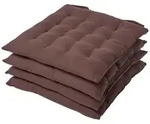 Homescapes Stuhlkissen, Braun, Textil, Quadratisch, 40x6.5x40 cm, Wohntextilien,